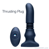 Silicone Vibrating & Thrusting Plug with Remote Control